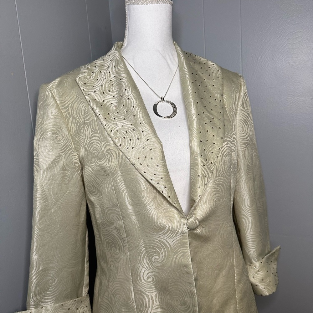 Jessica Howard Cream Blazer Elegant Textured Finish